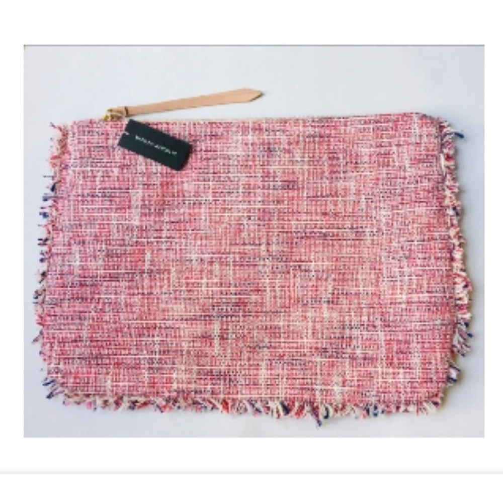 NWT BANANA REPUBLIC PINK TWEED CLUTCH